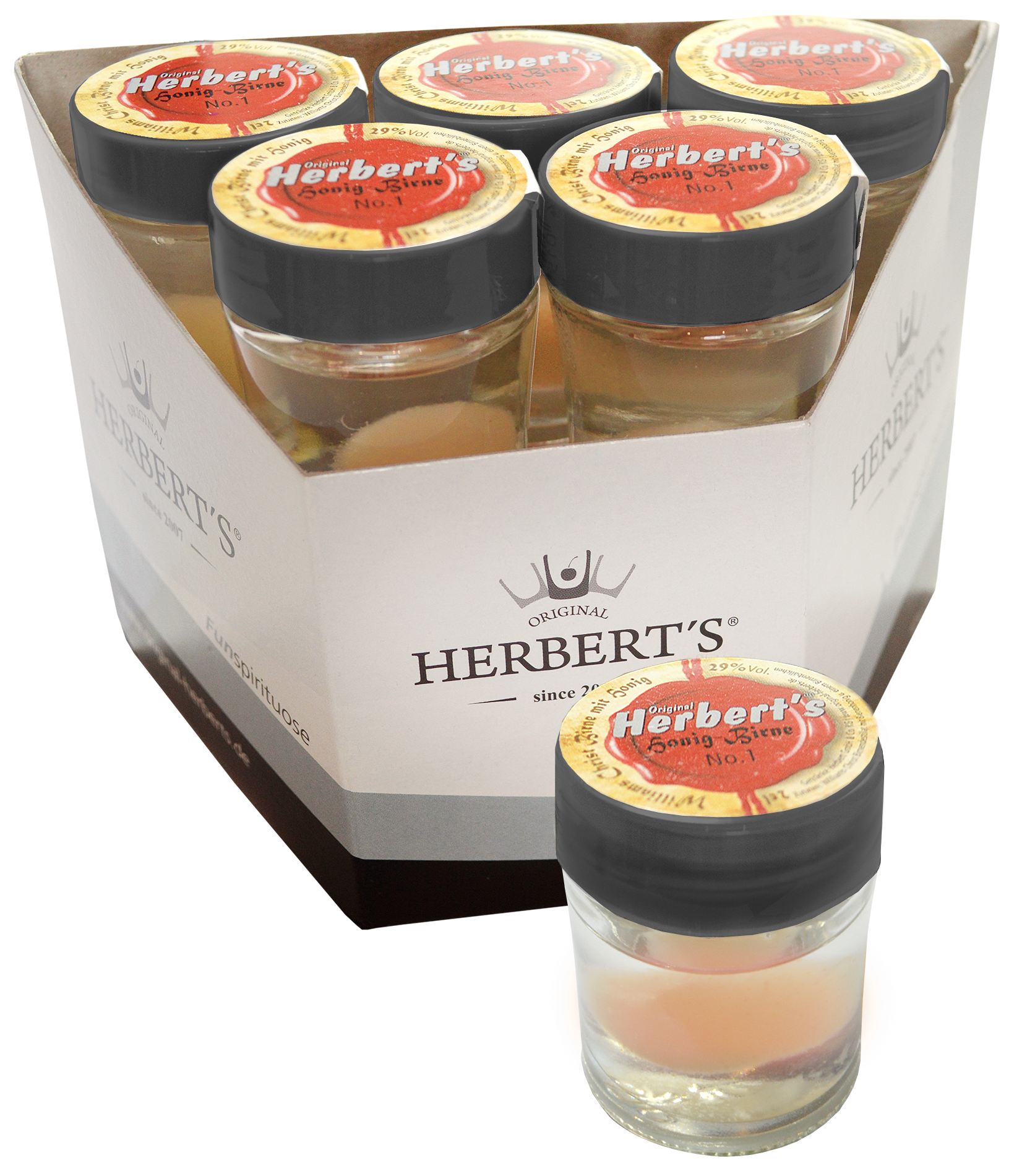 Herbert's Honig-Birne No.1 2cl-Gläschen (Pack mit 10 Gläschen)